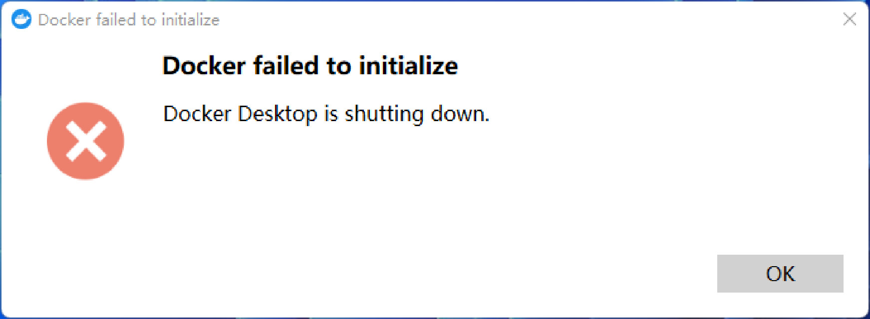 Windows 下 Docker 无法初始化